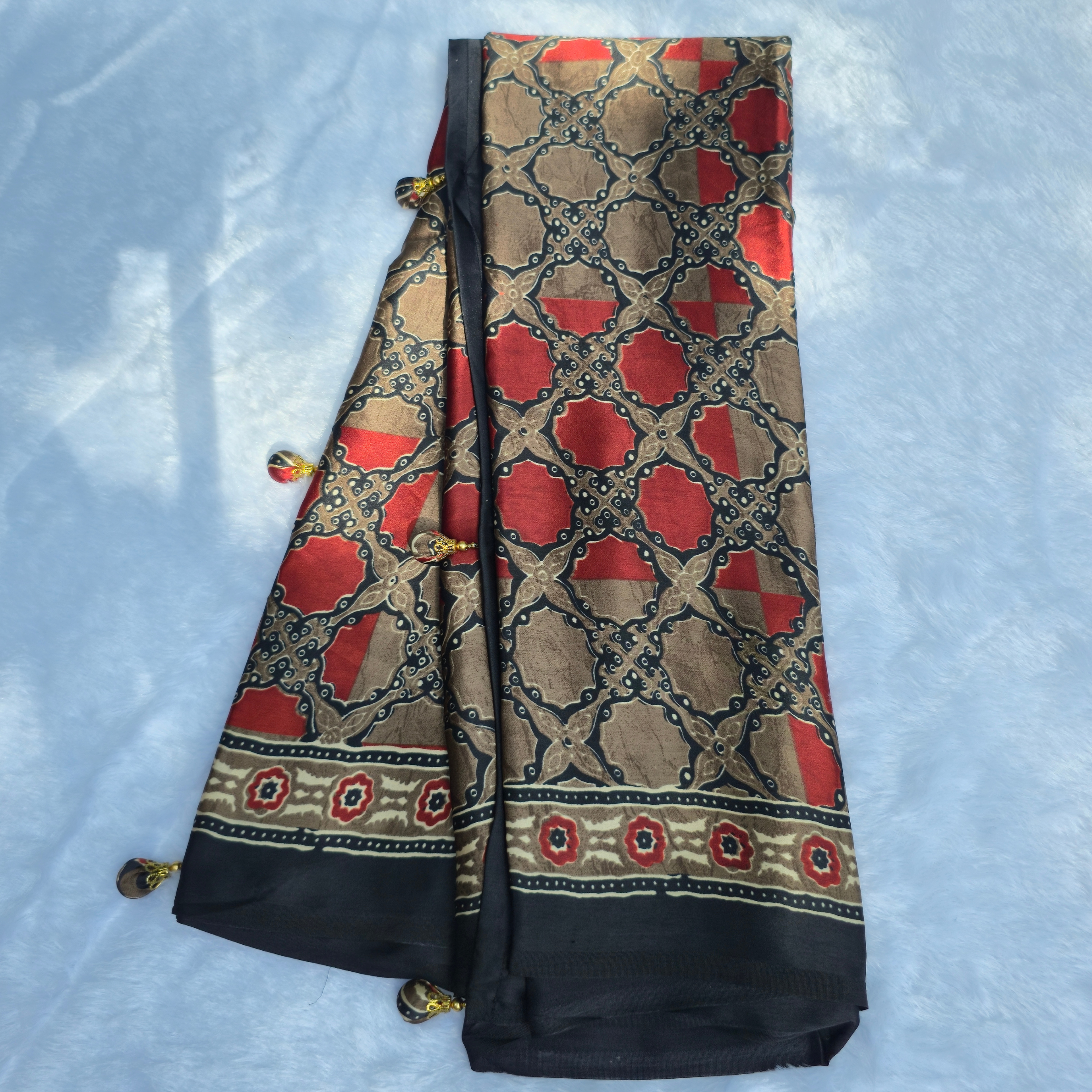 Ajrakh Print Saree